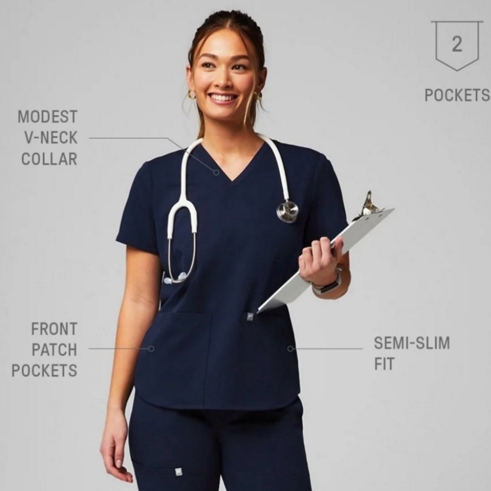 Navy Fabletics Scrub Set